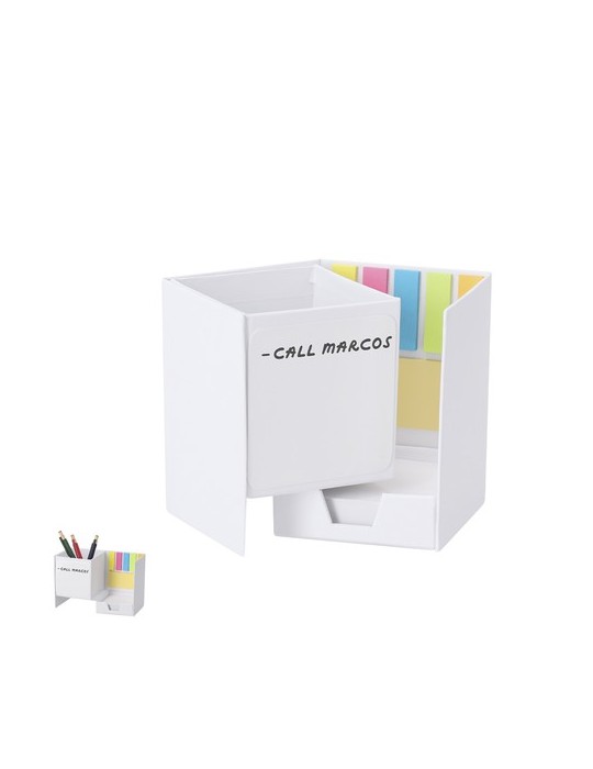 Porte-Crayons Porte Notes Ardoise Persut Matières : carton recyclé Couleurs : blanc