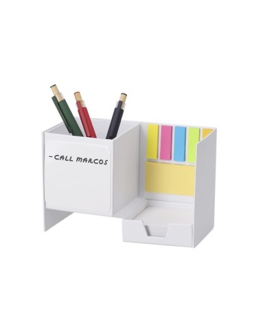 Porte-Crayons Porte Notes Ardoise Persut Matières : carton recyclé Couleurs : blanc cadeau entreprise pas cher