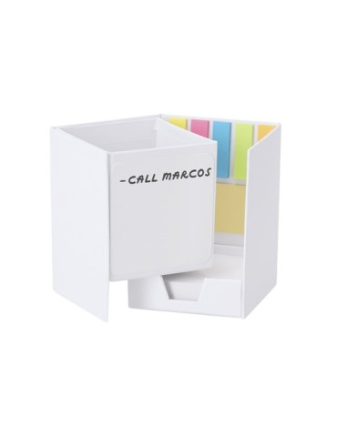 Porte-Crayons Porte Notes Ardoise Persut Matières : carton recyclé Couleurs : blanc goodies publicitaire événementiel