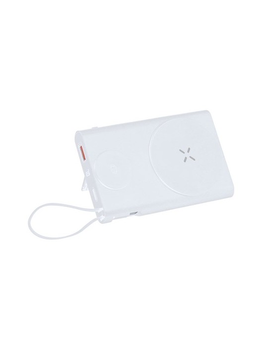 Power Bank Barian Matières : ABS recyclé Couleurs : blanc objet promotionnel éco-responsable