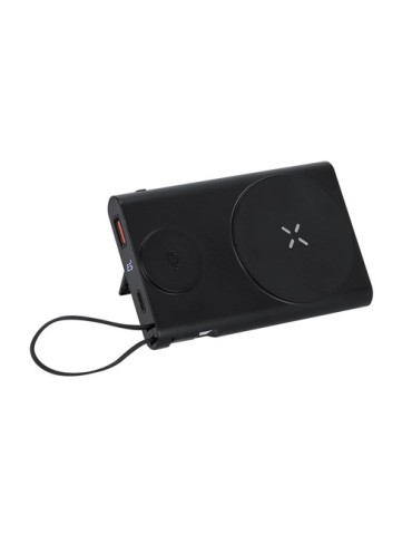 Power Bank Barian Matières : ABS recyclé Couleurs : noir impression haute définition
