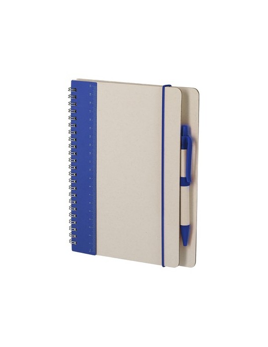 Cahier Kirax Couleurs : bleu Matières : carton de lait recyclé accessoire événementiel unique