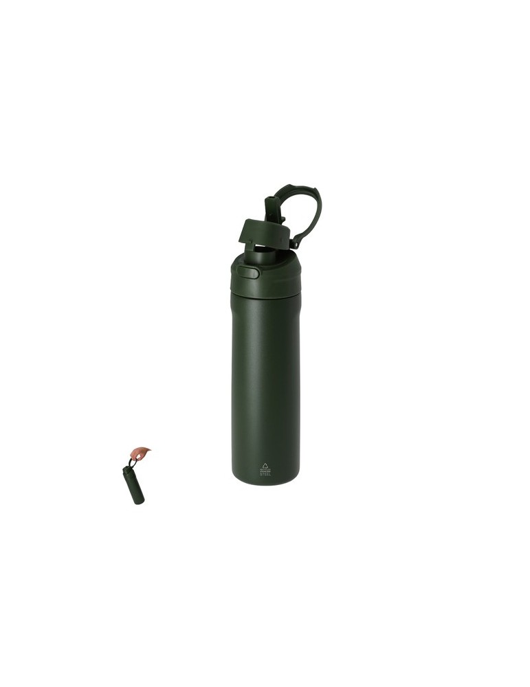 Bidon Thermique Ninivek Couleurs : bleu marine Matières : acier inoxydable recyclé marquage laser ultra précis