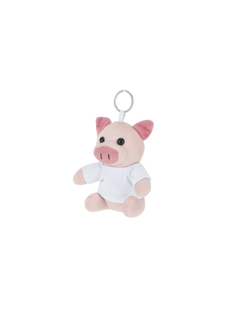 Porte-Clés Peluche Cernil Matières : polyester Couleurs : blanc cadeau entreprise pas cher