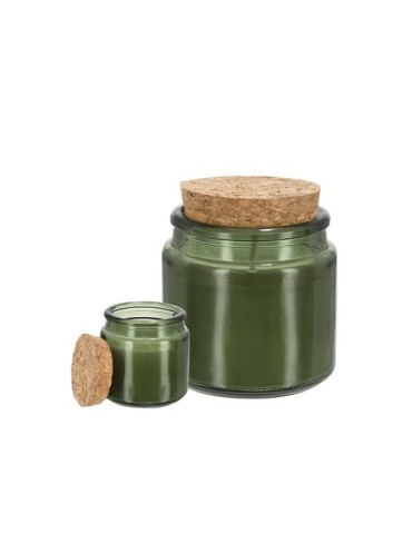 Bougie Aromatique Fermix Matières : liège Couleurs : vert foncé objet promotionnel éco-responsable