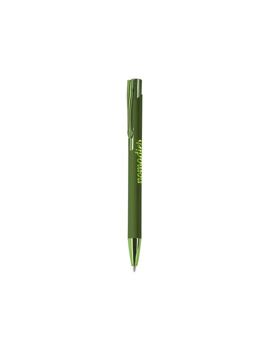 Stylo Trombolix Matières : caoutchouc Couleurs : vert objet publicitaire robuste