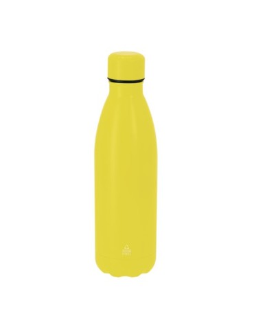 Bidon Thermique Xharly Couleurs : jaune Matières : acier inoxydable recyclé impression haute définition