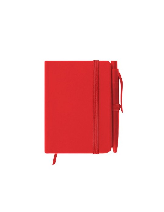 Bloc Notes Glaze Matières : PU Couleurs : rouge personnalisable avec votre logo
