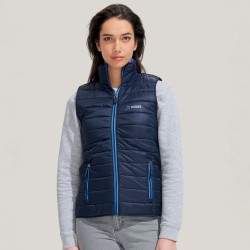 Gilet Bodywarmer Femme Personnalisé Éco-responsable - WAVE Taille textile : S Couleurs : bleu marine impression logo haute quali