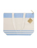 Sac Tanor Matières : coton recyclé Couleurs : bleu clair marquage couleur éclatante
