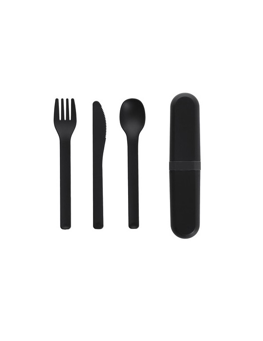 Set Couverts Toriah Matières : PLA Couleurs : noir