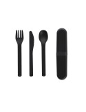 Set Couverts Toriah Matières : PLA Couleurs : noir