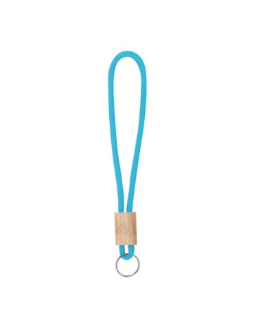Porte-Clés Walnut Matières : bambou Couleurs : bleu clair marquage laser ultra précis
