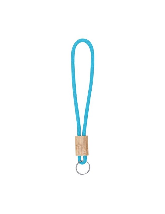 Porte-Clés Walnut Matières : bambou Couleurs : bleu clair marquage laser ultra précis