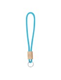 Porte-Clés Walnut Matières : bambou Couleurs : bleu clair marquage laser ultra précis