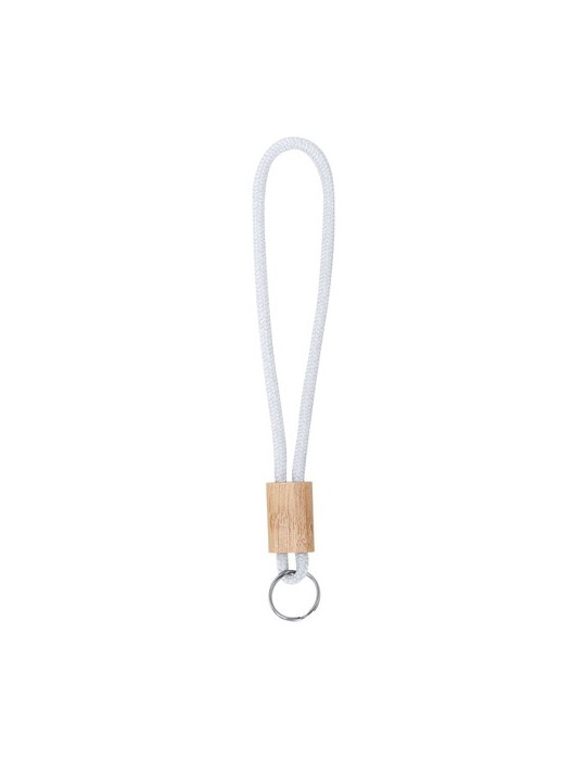 Porte-Clés Walnut Matières : bambou Couleurs : blanc personnalisable avec votre logo