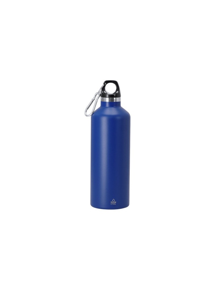 Bidon Thermique Angkor Couleurs : bleu Matières : acier inoxydable recyclé impression haute définition