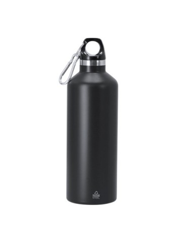 Bidon Thermique Angkor Couleurs : noir Matières : acier inoxydable recyclé cadeau entreprise pas cher