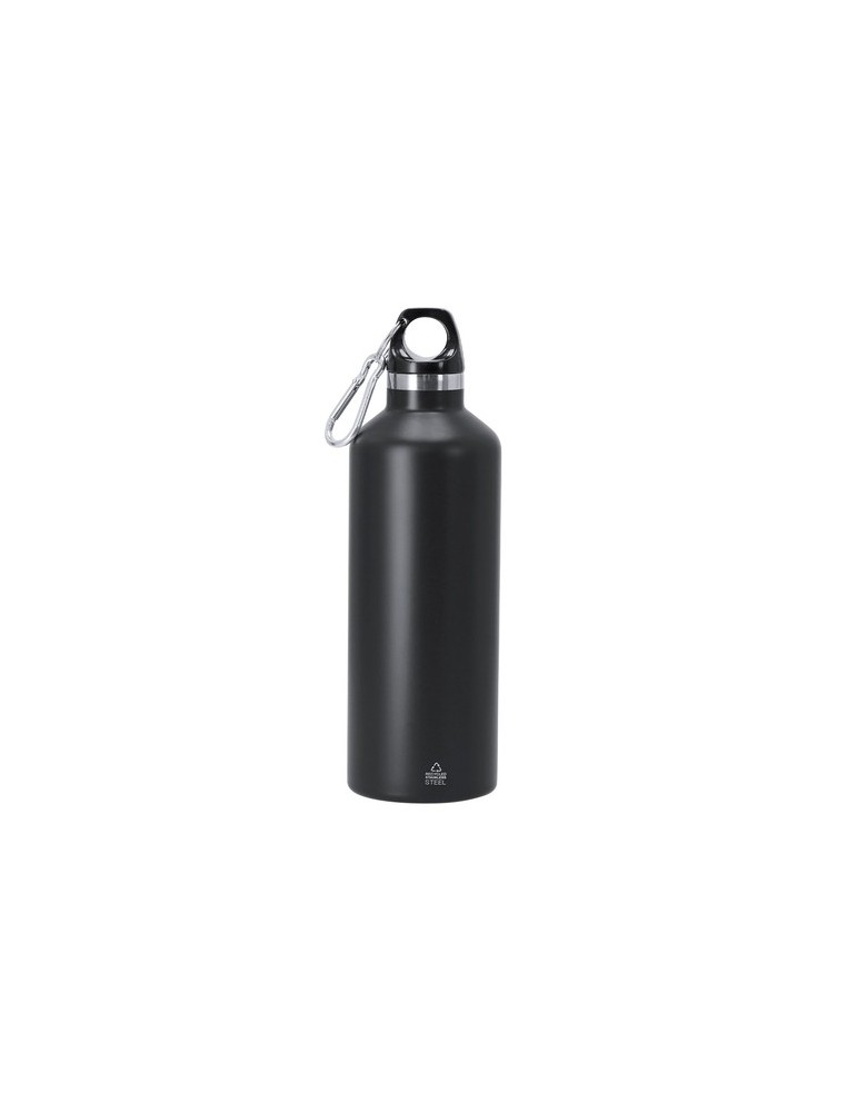 Bidon Thermique Angkor Couleurs : noir Matières : acier inoxydable recyclé cadeau entreprise pas cher