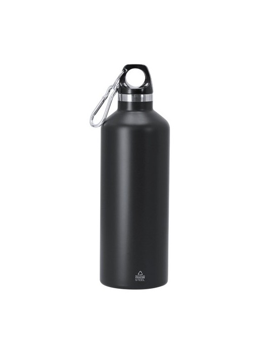 Bidon Thermique Angkor Couleurs : noir Matières : acier inoxydable recyclé cadeau entreprise pas cher