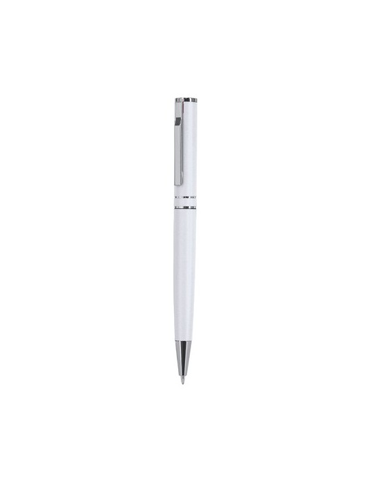 Stylo Yaros Matières : aluminium recyclé  Couleurs : blanc personnalisable avec votre logo