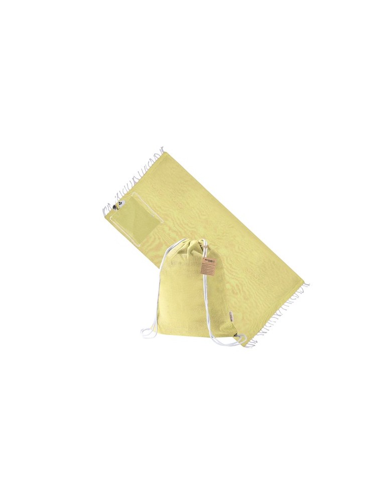 Sac à Dos Paréo Borinex Matières : coton recyclé Couleurs : jaune personnalisable avec votre logo