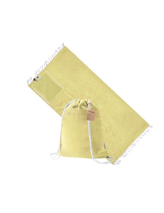 Sac à Dos Paréo Borinex Matières : coton recyclé Couleurs : jaune personnalisable avec votre logo