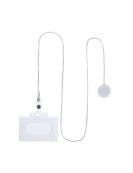 Lanyard Porte-Badge Blaires Matières : ABS Couleurs : blanc impression haute définition