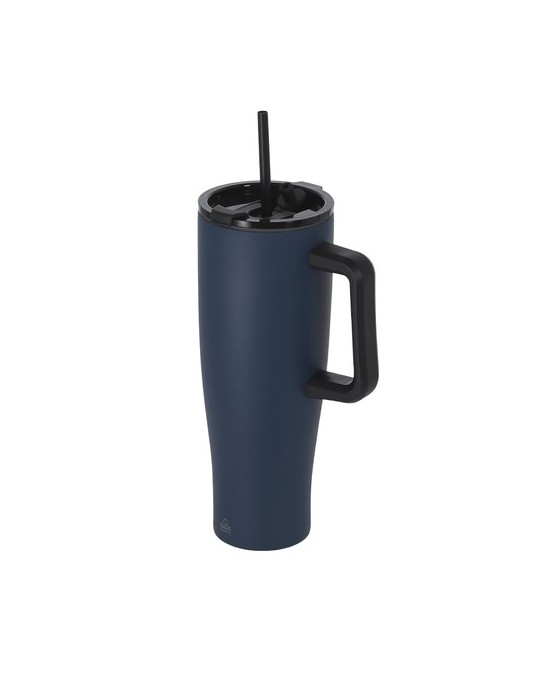 Tasse Thermique Leandrok Couleurs : bleu marine Matières : acier inoxydable recyclé impression haute définition