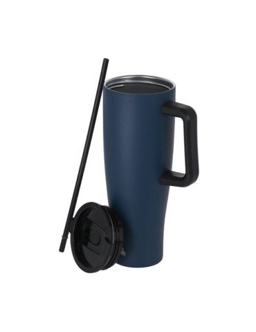 Tasse Thermique Leandrok Couleurs : bleu marine Matières : acier inoxydable recyclé objet promo petit budget