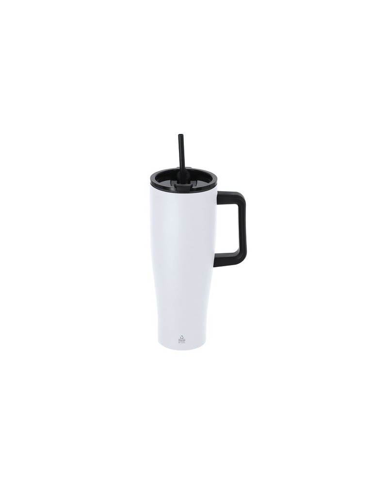 Tasse Thermique Leandrok Couleurs : blanc Matières : acier inoxydable recyclé personnalisable avec votre logo