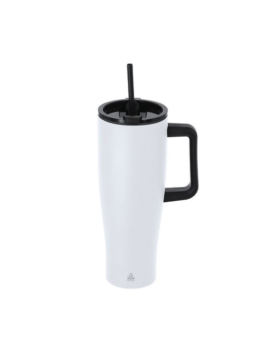Tasse Thermique Leandrok Couleurs : blanc Matières : acier inoxydable recyclé personnalisable avec votre logo