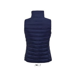 Gilet Bodywarmer Femme Personnalisé Éco-responsable - WAVE Taille textile : L Couleurs : bleu marine personnalisation sur mesure