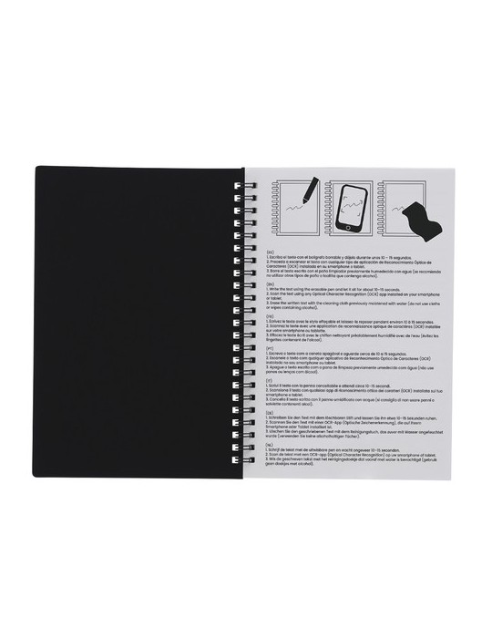 Cahier Effaçable Gratox Couleurs : noir goodies publicitaire événementiel