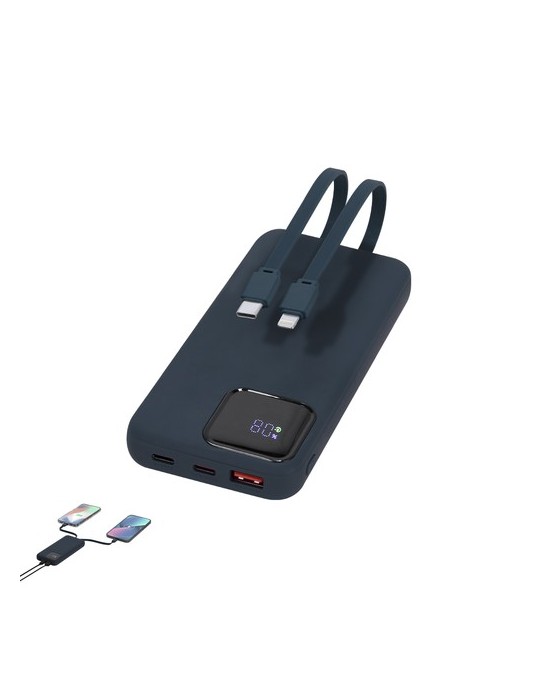 Power Bank Fatuox Matières : ABS recyclé Couleurs : noir personnalisation rapide en France