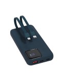 Power Bank Fatuox Matières : ABS recyclé Couleurs : bleu marine impression logo haute qualité