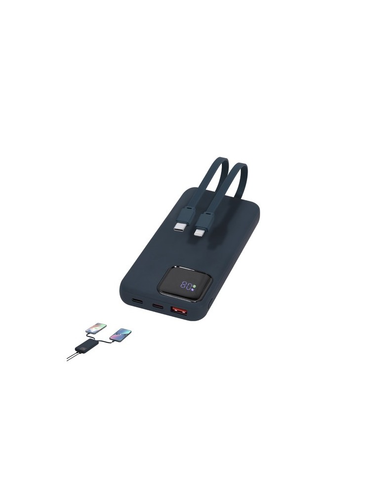 Power Bank Fatuox Matières : ABS recyclé Couleurs : bleu cadeau collaborateur premium