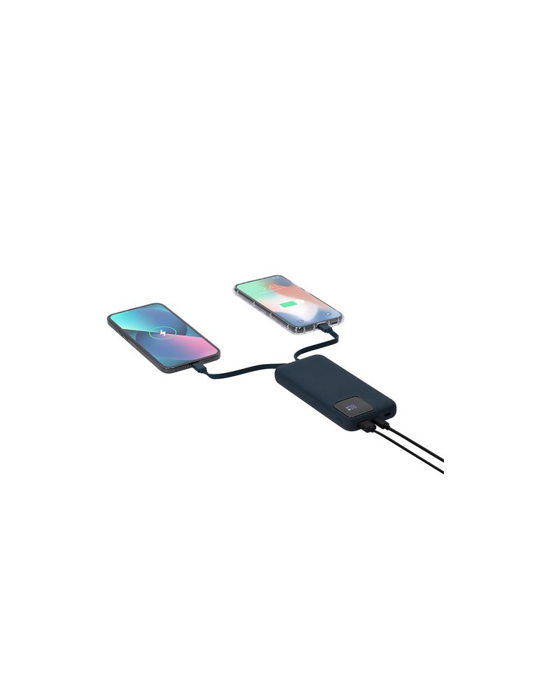 Power Bank Fatuox Matières : ABS recyclé Couleurs : bleu objet promotionnel éco-responsable