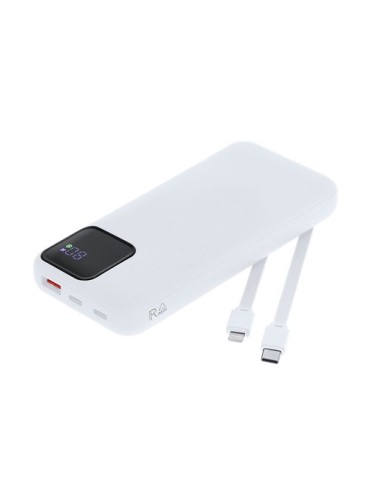 Power Bank Fatuox Matières : ABS recyclé Couleurs : blanc objet publicitaire robuste
