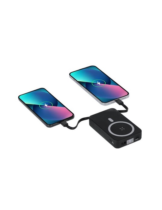 Power Bank Granzax Matières : ABS recyclé Couleurs : blanc goodies personnalisé en stock