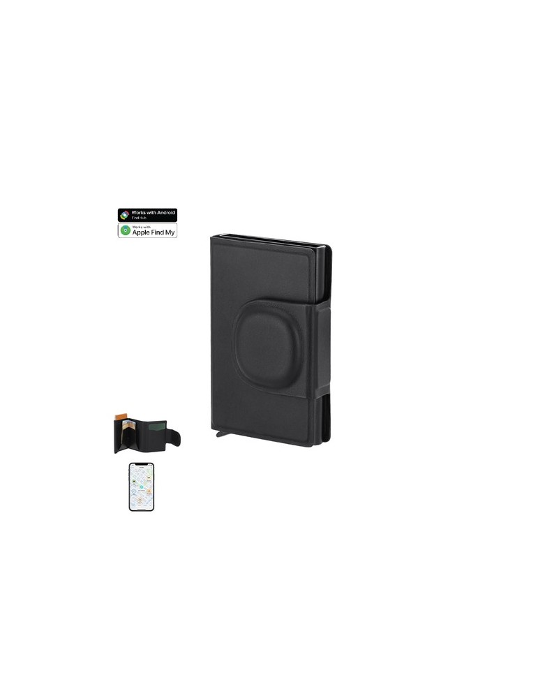 Porte-Cartes Traqueur Selkik Matières : PU Couleurs : noir