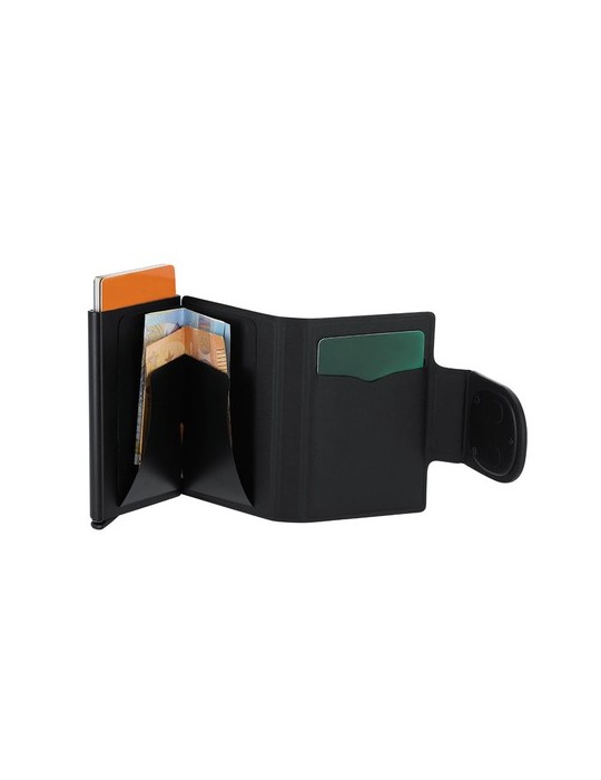 Porte-Cartes Traqueur Selkik Matières : PU Couleurs : noir impression haute définition