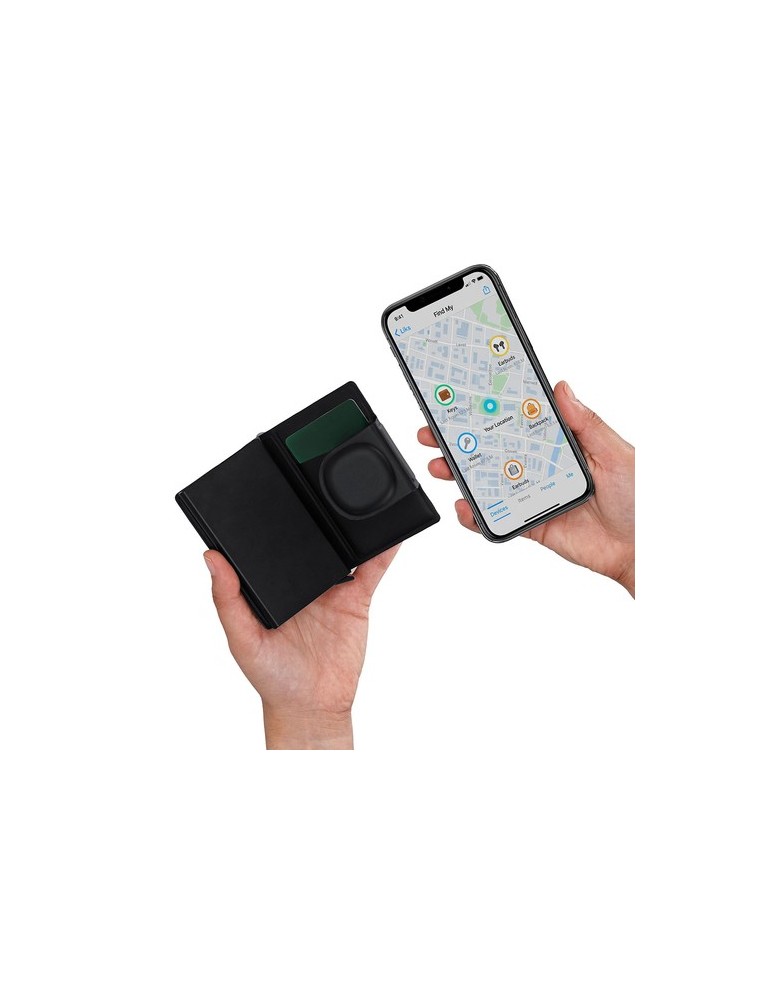 Porte-Cartes Traqueur Selkik Matières : PU Couleurs : noir livraison express 24h 48h