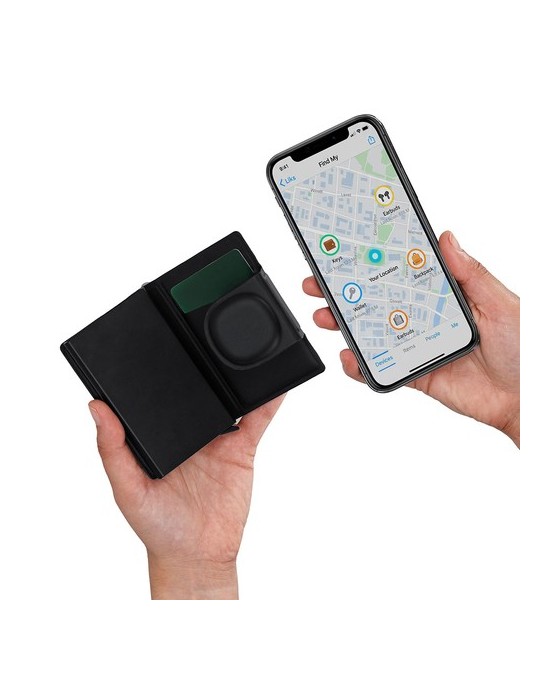 Porte-Cartes Traqueur Selkik Matières : PU Couleurs : noir livraison express 24h 48h