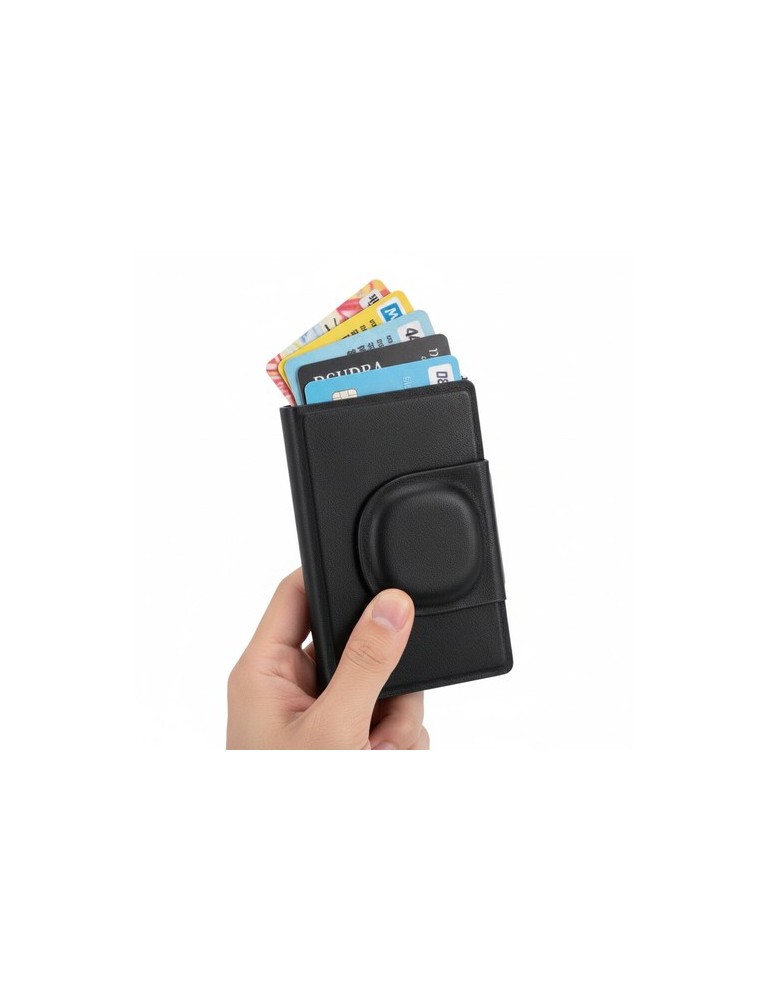 Porte-Cartes Traqueur Selkik Matières : PU Couleurs : noir objet promotionnel éco-responsable