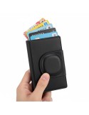 Porte-Cartes Traqueur Selkik Matières : PU Couleurs : noir objet promotionnel éco-responsable