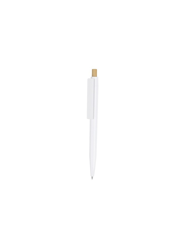Stylo Icarus Matières : bambou Couleurs : blanc personnalisable avec votre logo