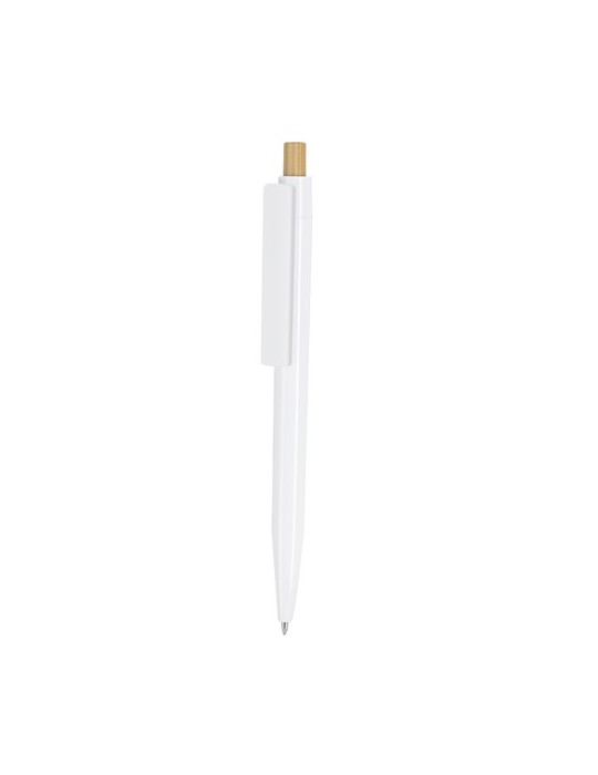Stylo Icarus Matières : bambou Couleurs : blanc personnalisable avec votre logo