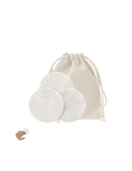 Set Disques Nettoyage Facial Dayax Matières : coton Couleurs : naturel