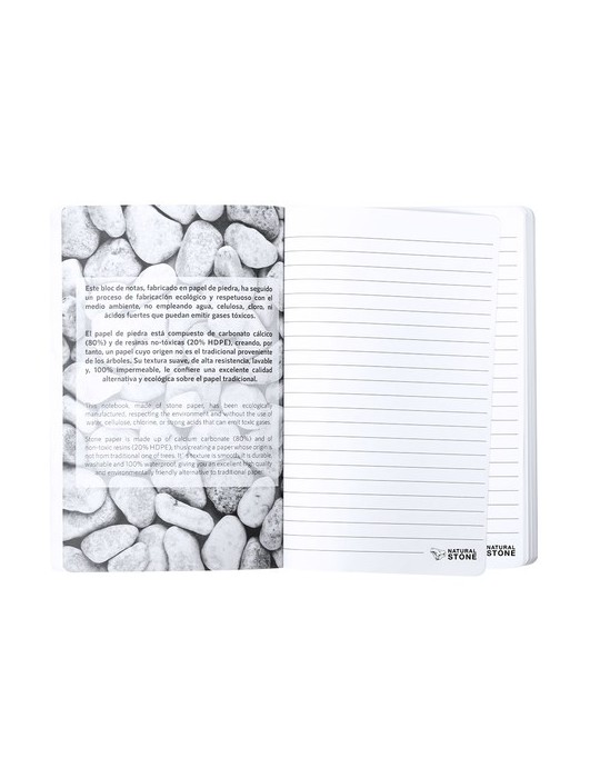 Bloc Notes Letan Matières : papier de pierre Couleurs : noir goodies publicitaire événementiel